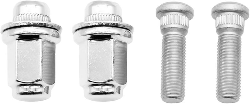 HZEL M12 x 1.5 Chrome Car Wheel Lug Stud Nut Set, 4PCS OEM# 90942-01058 Anti-Rust Steel Vehicle Tire Screw Rod & Lug Nut Kit, Auto Tyre Accessories, Fit for ES250 GX460 GS450h ES300 - Image 1